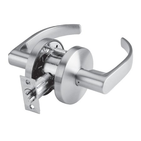 DORMA Grade 2 Cylindrical Lock, 10-Passage/Closet, LC-Lever, C-Rose, Satin Chrome, 2-3/4 Inch Backset C510-LCC-626